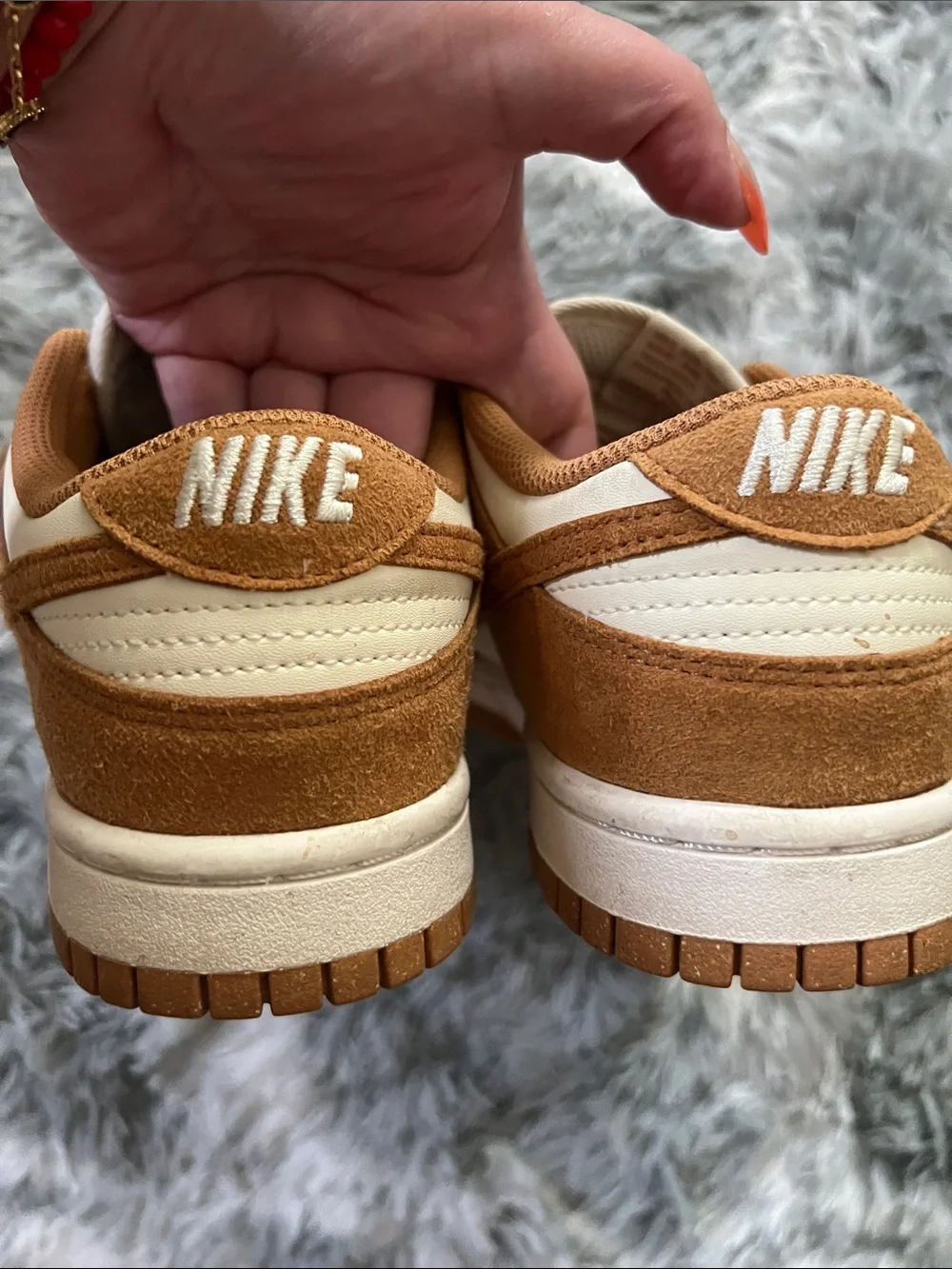 Nike Suede Brown and Cream Low-Top Sneakers - Picture 6 of 8